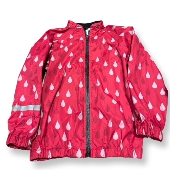 H&m Girls Pink Raincoat size 7-8 - Removeable Hood - Picture 10 of 13